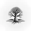 baobab tree small tattoo design idea
