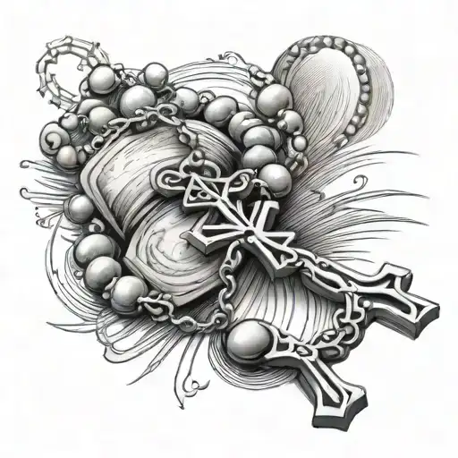 rosary, ocean, croatia  tattoo design idea