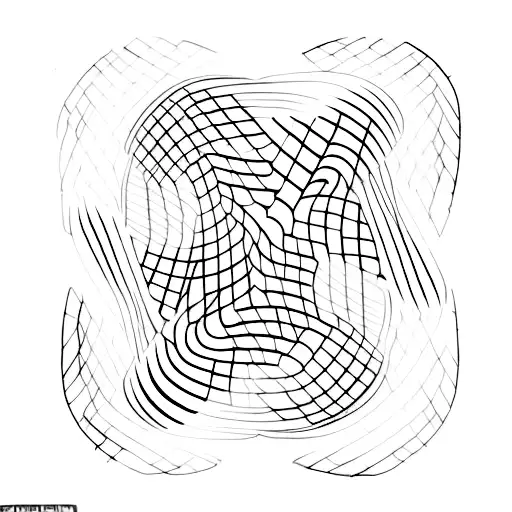 A padel racket and french fries forming a unique pattern tattoo design idea