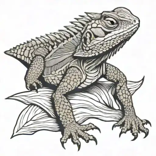 Angel bearded dragon tattoo design idea