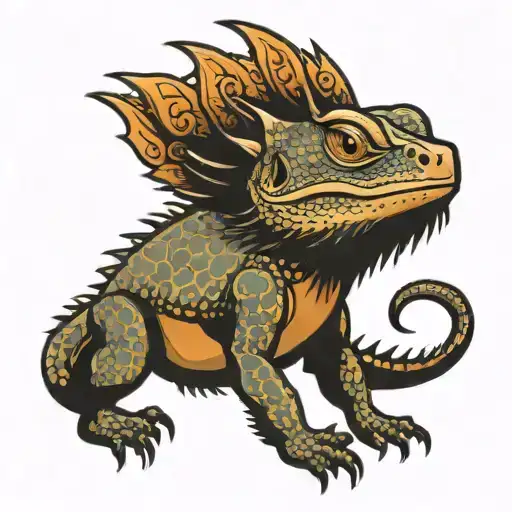 Bearded dragon tattoo tattoo design idea