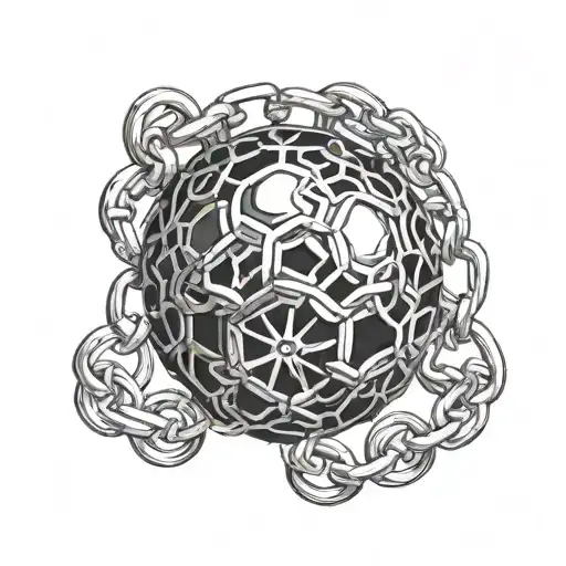 chain ball  tattoo design idea