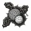 chain ball  tattoo design idea