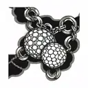 chain ball  tattoo design idea