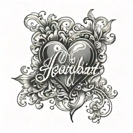 Anne Marie name as heartbeat line tattoo design idea