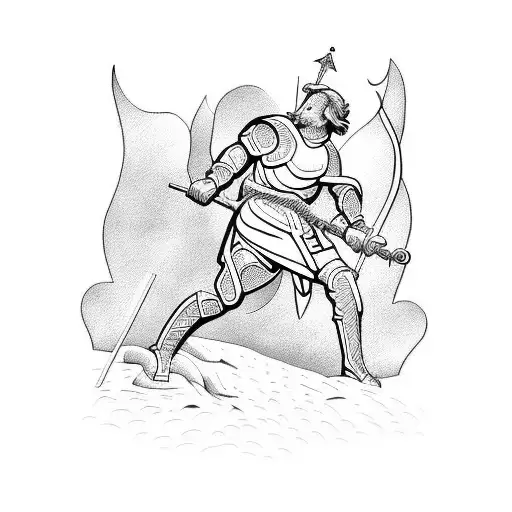 saint george tattoo design idea