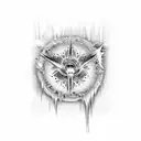 stop light with icicles tattoo design idea