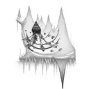 stop light with icicles tattoo design idea