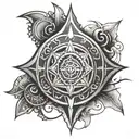 hindu symbol incorporating elements tattoo design idea