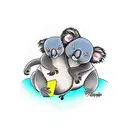 koala and monkey tattoo design idea