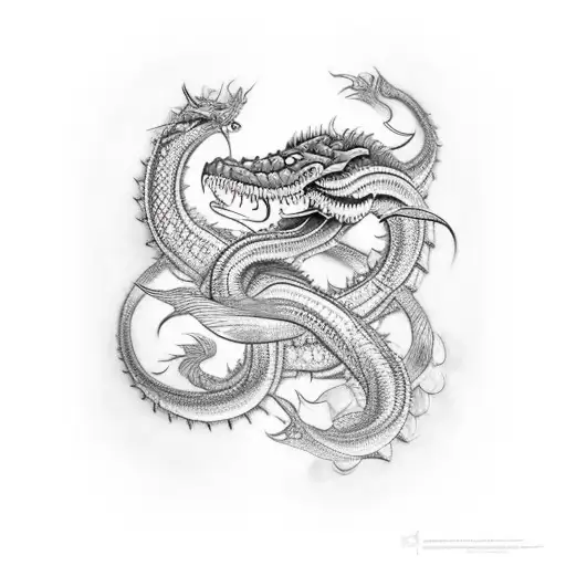 jörmungandr the world serpant tattoo design idea