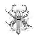 jörmungandr fighting thor tattoo design idea