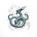 jörmungandr fighting thor tattoo design idea