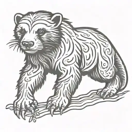 honey badger tattoo symbol tattoo design idea