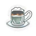 coffe and beer tattoo design idea