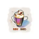 coffe and beer tattoo design idea