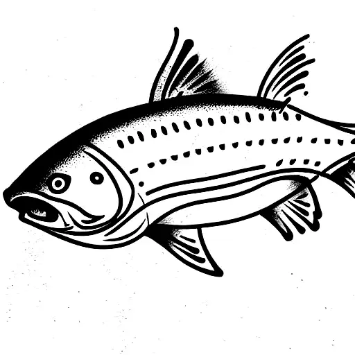 rainbow trout tattoo design idea