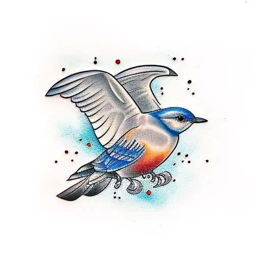 46 Cute Bluebird Tattoo Designs