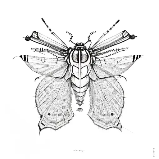 locust tattoo design idea