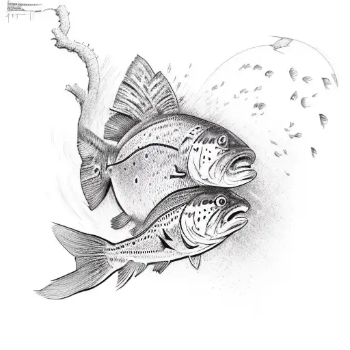 rainbow trout tattoo design idea