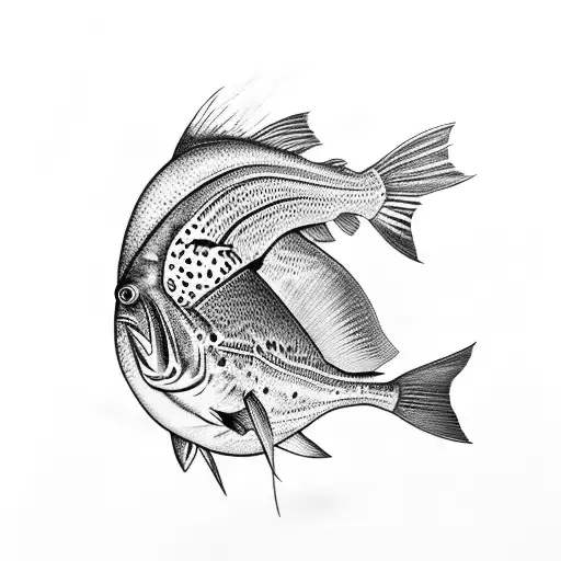 rainbow trout tattoo design idea