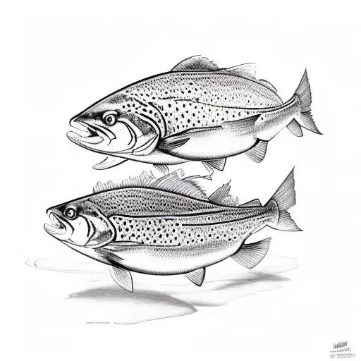 trout tattoo design idea