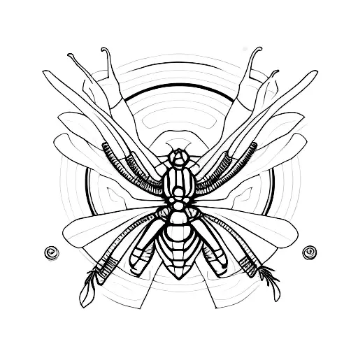 locust tattoo design idea