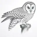 barred owl tattoo design idea