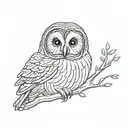 barred owl tattoo design idea