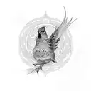 quail tattoo design idea