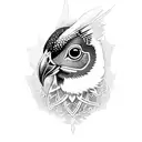 quail tattoo design idea