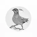 quail tattoo design idea