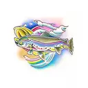 rainbow trout tattoo design idea