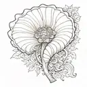 turkey tail wrapped tattoo design idea