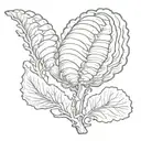 turkey tail wrapped tattoo design idea