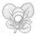 turkey tail wrapped tattoo design idea