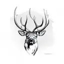 elk antlers tattoo design idea