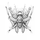 locust tattoo design idea