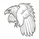 hawk flying tattoo design idea