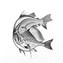 rainbow trout tattoo design idea