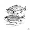 trout tattoo design idea