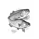 trout tattoo design idea