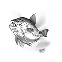 trout tattoo design idea