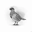 quail tattoo design idea