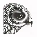barred owl tattoo design idea