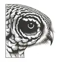 barred owl tattoo design idea