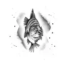 rainbow trout tattoo design idea