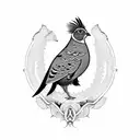 quail tattoo design idea