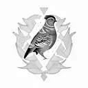 quail tattoo design idea
