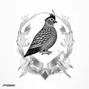 quail tattoo design idea